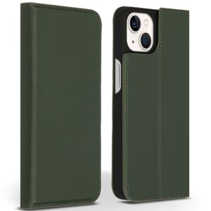 Accezz Premium Leather Slim Book Case voor Apple iPhone 13 Telefoonhoesje Groen