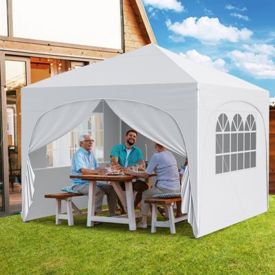 3 x 3 M Paviljoen met 4 Afneembare Zijwanden Tuinzelt incl. Rolltas 8 Haringen 4 Ankers Wit