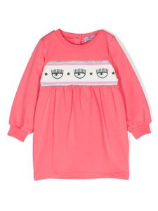 Chiara Ferragni Kids robe à motif Eyelike - Rose