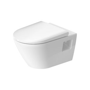 Toilet Duravit D-Neo Wand Rimless Diepspoel 54 cm Hoogglans Wit
