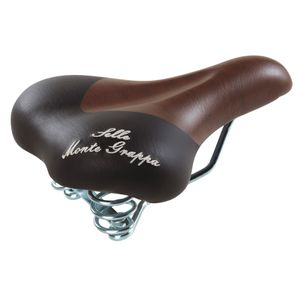 Selle Monte Grappa Zadel Fashion met veer D-bruin/zwart