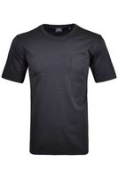 RAGMAN Softknit Regular Fit T-Shirt ronde hals zwart, Effen - thumbnail