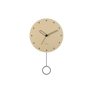 Karlsson - Wandklok Studs Pendulum - Zandbruin- Ø30cm