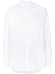 Jil Sander chemise en coton à col montant - Blanc