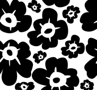 Zwarte klaproos behang bloemen