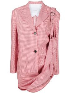pushBUTTON robe en coton à carreaux - Rouge