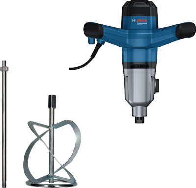 Bosch Blauw GRW 140 Mengmachine | Incl. 2x Sleutel 22 en Menggarde - 06011C4001
