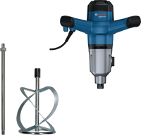 Bosch Blauw GRW 140 Mengmachine | Incl. 2x Sleutel 22 en Menggarde - 06011C4001