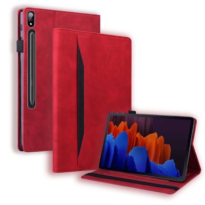 Luxe stand flip sleepcover hoes - Samsung Galaxy Tab S7 Plus / S8 Plus - Rood Luxe stand flip sleepcover hoes - Samsung Galaxy Tab S7 Plus / S8 Plus - Rood