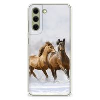 Samsung Galaxy S21FE TPU Hoesje Paarden - thumbnail