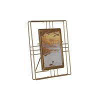Fotolijsten Home ESPRIT Gouden Metaal Kristal 17,5 x 2,5 x 22,5 cm (12 Stuks)