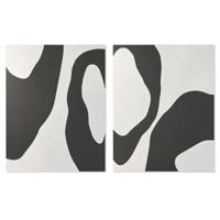 Canvas Home ESPRIT Wit Marineblauw Modern Stads 140 x 3 x 180 cm (2 Stuks)