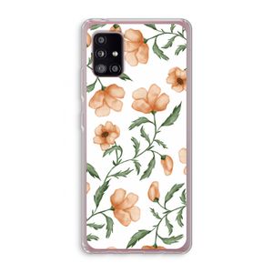 Peachy flowers: Samsung Galaxy A51 5G Transparant Hoesje