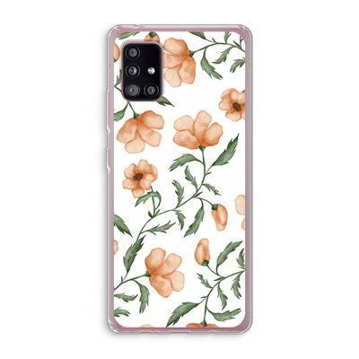 Peachy flowers: Samsung Galaxy A51 5G Transparant Hoesje