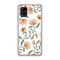 Peachy flowers: Samsung Galaxy A51 5G Transparant Hoesje