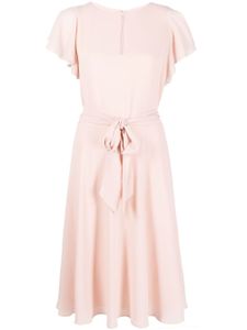 Lauren Ralph Lauren robe mi-longue à taille ceinturée - Rose