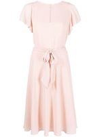 Lauren Ralph Lauren robe mi-longue à taille ceinturée - Rose