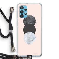Marmeren cirkels: Samsung Galaxy A32 4G Transparant Hoesje met koord