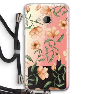 Peachy flowers: HTC U Play Transparant Hoesje met koord