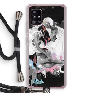 Camouflage de sommeil: Samsung Galaxy A51 5G Transparant Hoesje met koord
