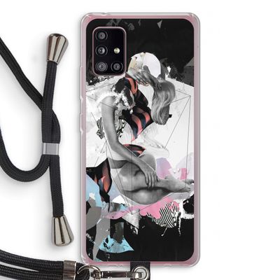 Camouflage de sommeil: Samsung Galaxy A51 5G Transparant Hoesje met koord