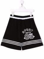 DSQUARED2 KIDS short de sport à imprimé Sport - Noir - thumbnail