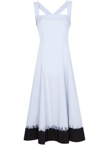 Proenza Schouler White Label robe mi-longue Edie à imprimé tie dye - Bleu