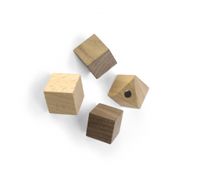 Trendform WOOD CUBE koelkastmagneet Neodymium, Hout Bruin 4 stuk(s) - thumbnail