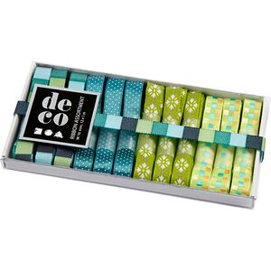 Creativ Company Lint collectie blauw groen, 12st.
