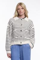 Rino & Pelle Boxy Jacket Bubbly.5012621 Vest 11041 Black White Striped