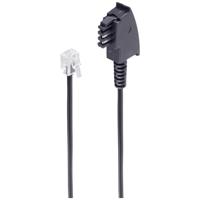 Shiverpeaks Telefoon (analoog) Aansluitkabel [1x Telefoonstekker Duitsland (TAE-F) - 1x RJ11-stekker 6p4c] 6 m Zwart