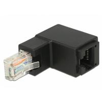 Delock RJ45 Netwerk Adapter [1x RJ45-stekker - 1x RJ45-bus] Zwart