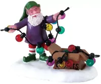 Lemax untangling the lights kerstdorp figuur type 2 Santa&apos;s Wonderland 2018