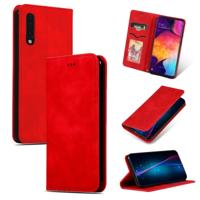 Retro huid voelen Business magnetische horizontale Flip lederen case voor Samsung Galaxy A50?? (rood)
