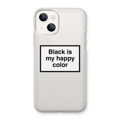 Black is my happy color: iPhone 13 mini Transparant Hoesje