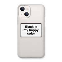 Black is my happy color: iPhone 13 mini Transparant Hoesje