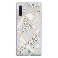 Samsung Galaxy Note 10 Plus siliconen telefoonhoesje - Stone & leopard print