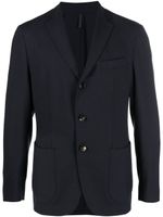 Dell'oglio blazer en laine à simple boutonnage - Bleu