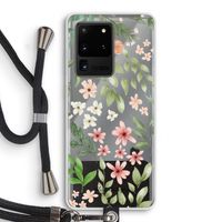 Botanical sweet flower heaven: Samsung Galaxy S20 Ultra Transparant Hoesje met koord