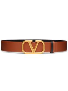 Valentino Garavani ceinture VLogo Signature 40mm à design réversible - Marron