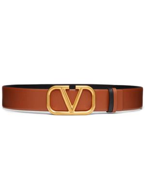 Valentino Garavani ceinture réversible VLogo Signature 40 mm - Marron