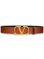 Valentino Garavani ceinture VLogo Signature 40mm à design réversible - Marron - thumbnail