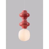 Lyora HanglampClio M rood keramiek met wit glas - 9009111