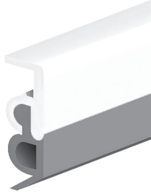 Tochtprofiel opb ab alu wit 2,4m - Deltafix
