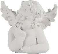 Countryfield kerstfiguur polystone milano engel 24x14x20.5cm wit