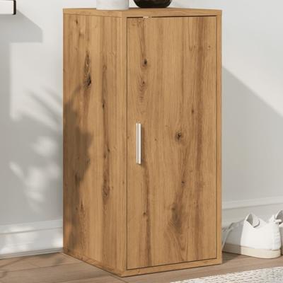 Schoenenkast 32x35x70 cm bewerkt hout artisanaal eikenkleur