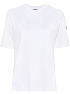 Moncler t-shirt en coton à logo embossé - Blanc