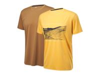 CRIVIT 2 heren sportshirts (bruin/oker, S) CRIVIT 2 heren sportshirts (bruin/oker, S)