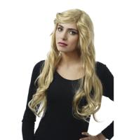 Party Pruik Carly Zijscheiding Blond