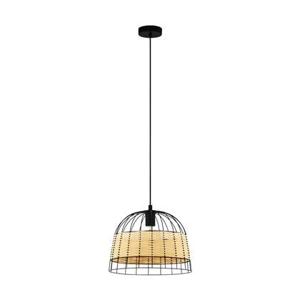 EGLO Anwick Hanglamp - E27 - Ø 37 cm - Zwart|Rotan